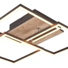 Mobil Plafond LED träimitation/mattsvart