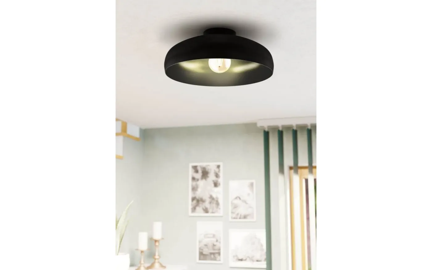 Mogano Plafond 40cm Svart