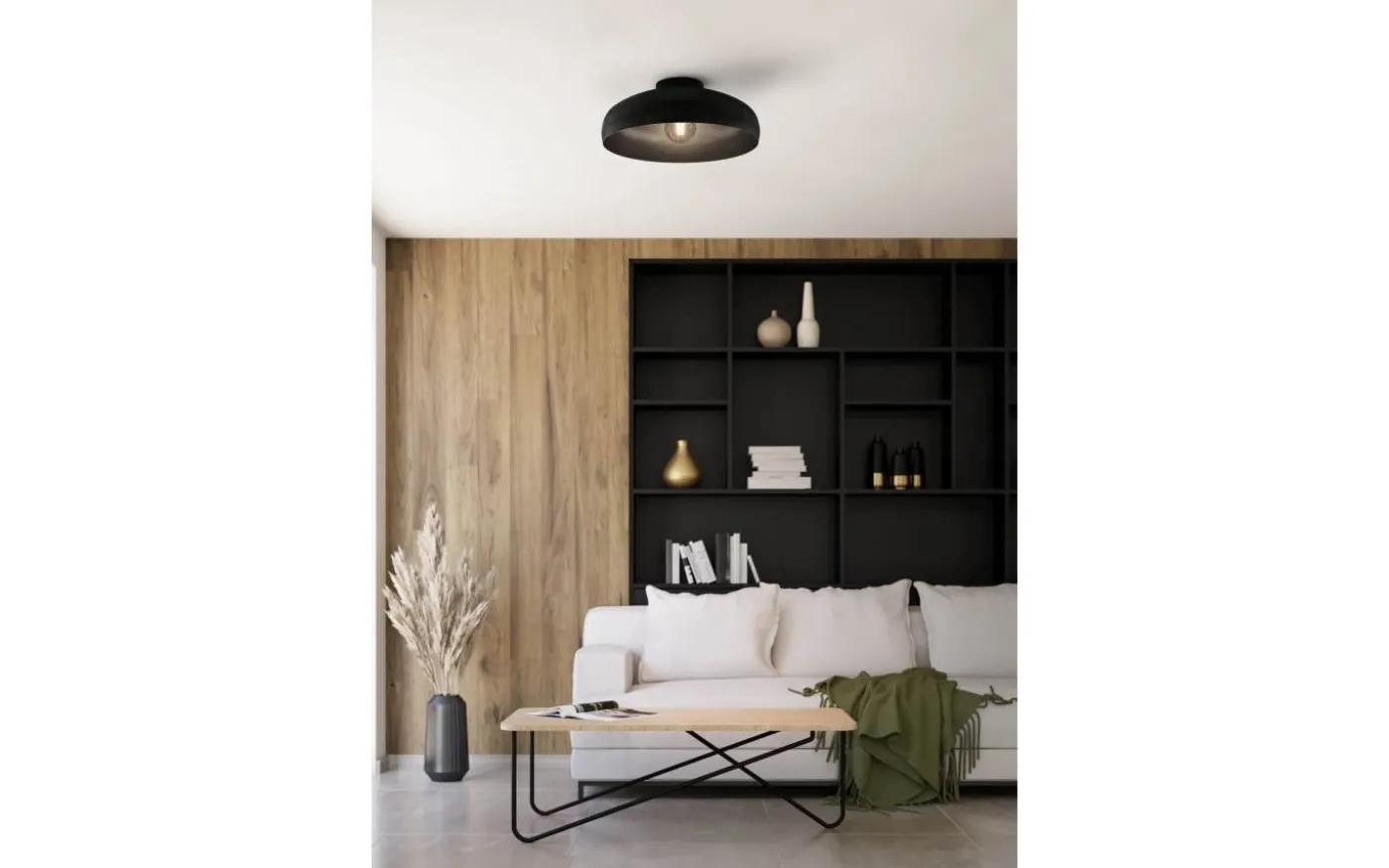 Mogano Plafond 40cm Svart