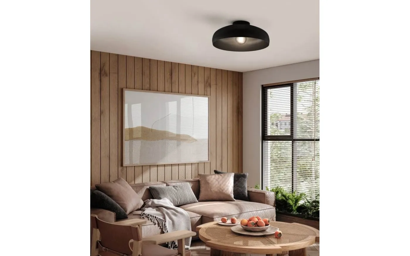 Mogano Plafond 40cm Svart