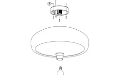 Mogano Plafond Ø40cm Vit