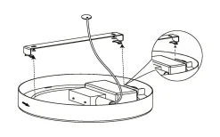 Molay Round Plafond 29cm LED 3000K 20,5W Grå