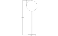 Molekyl Bordslampa 1L 43cm Mässing/Opal