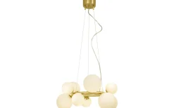 Molekyl Taklampa 50cm Matt Mässing/Opalvit