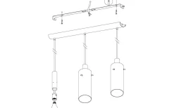 Montefino Taklampa 73cm Svart