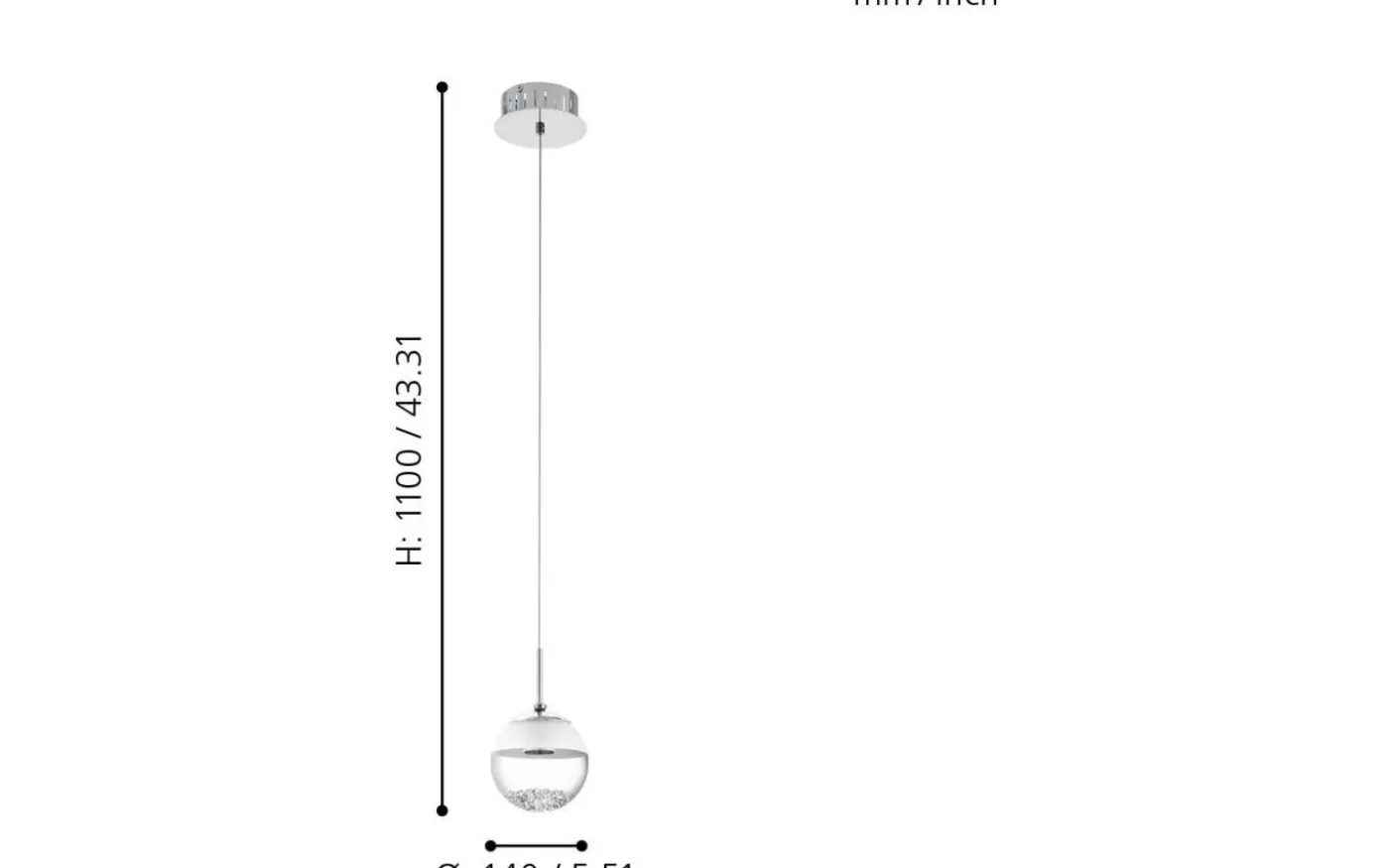 Montefio Fönsterlampa 14cm LED 3000K 5W Krom