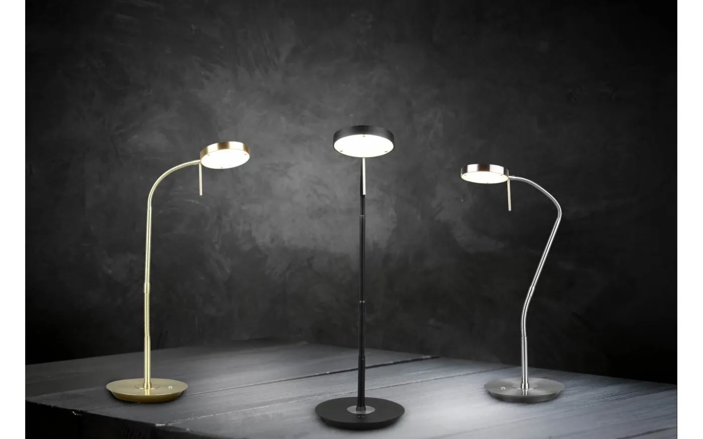 Monza Skrivbordslampa LED i borstat stål