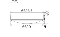 Moon Basic Plafond 32cm LED 3000K/4000K 15W Vit IP44