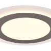 Morgan Plafond LED 45cm vit/borstad stål