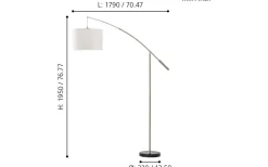 Nadina Golvlampa 195cm Grå
