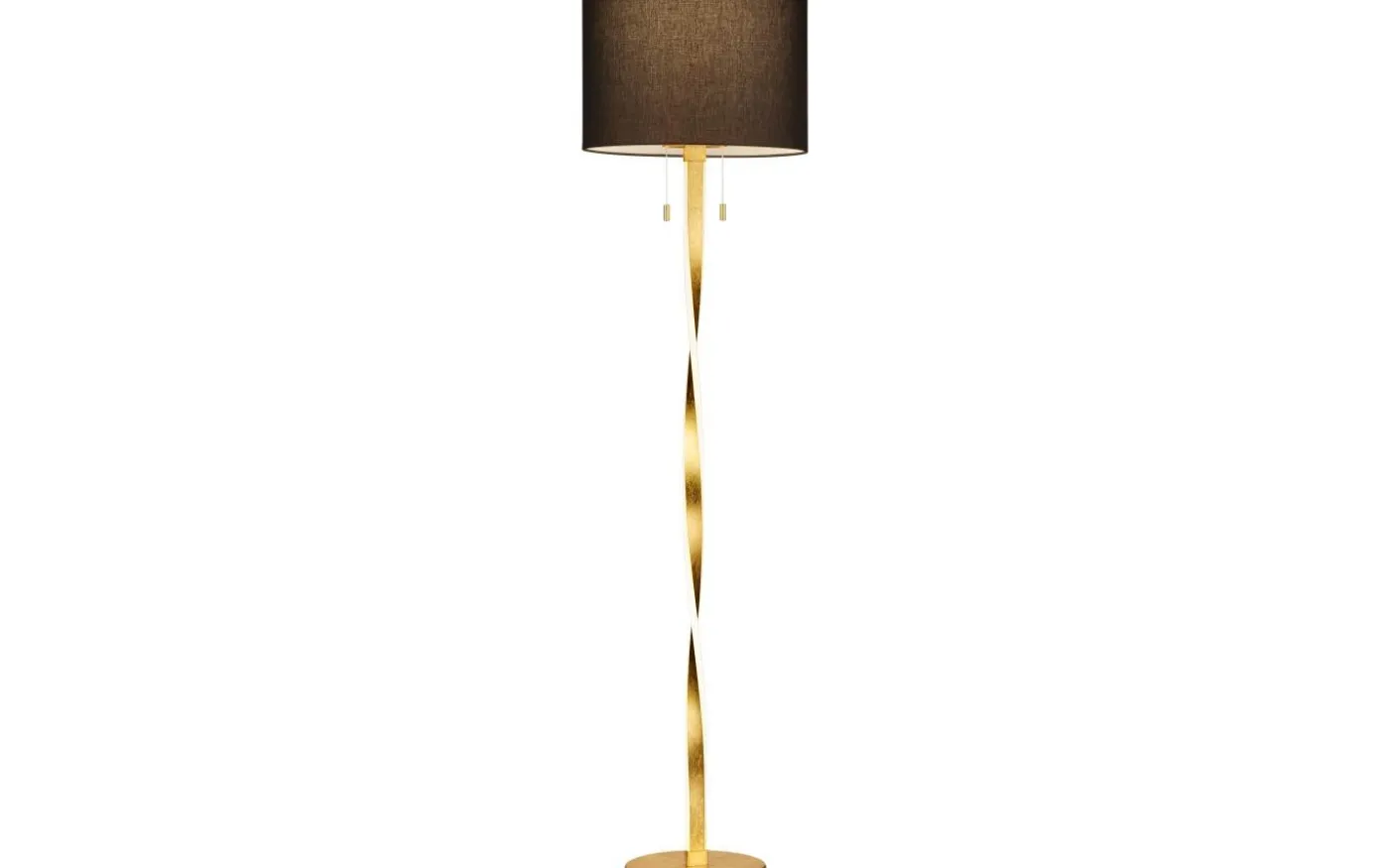Nandor Golvlampa E27 + LED svart/guld