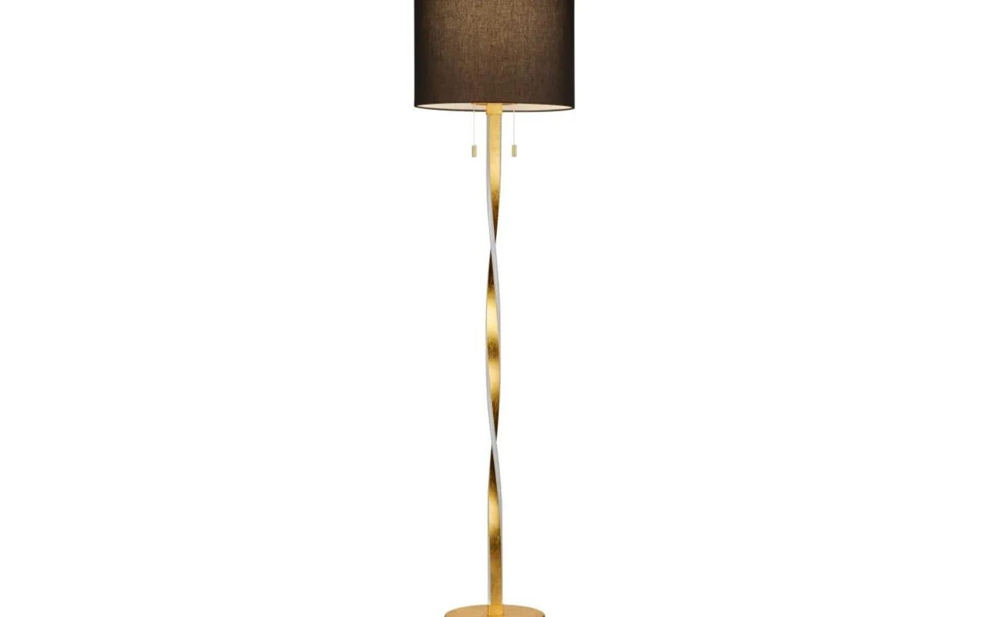 Nandor Golvlampa E27 + LED svart/guld