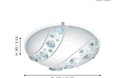 Nerini Plafond 31,5cm LED 4000K 16W Vit/Kristall