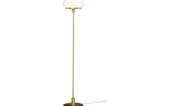 New August Golvlampa 140cm Matt Mässing/Vit