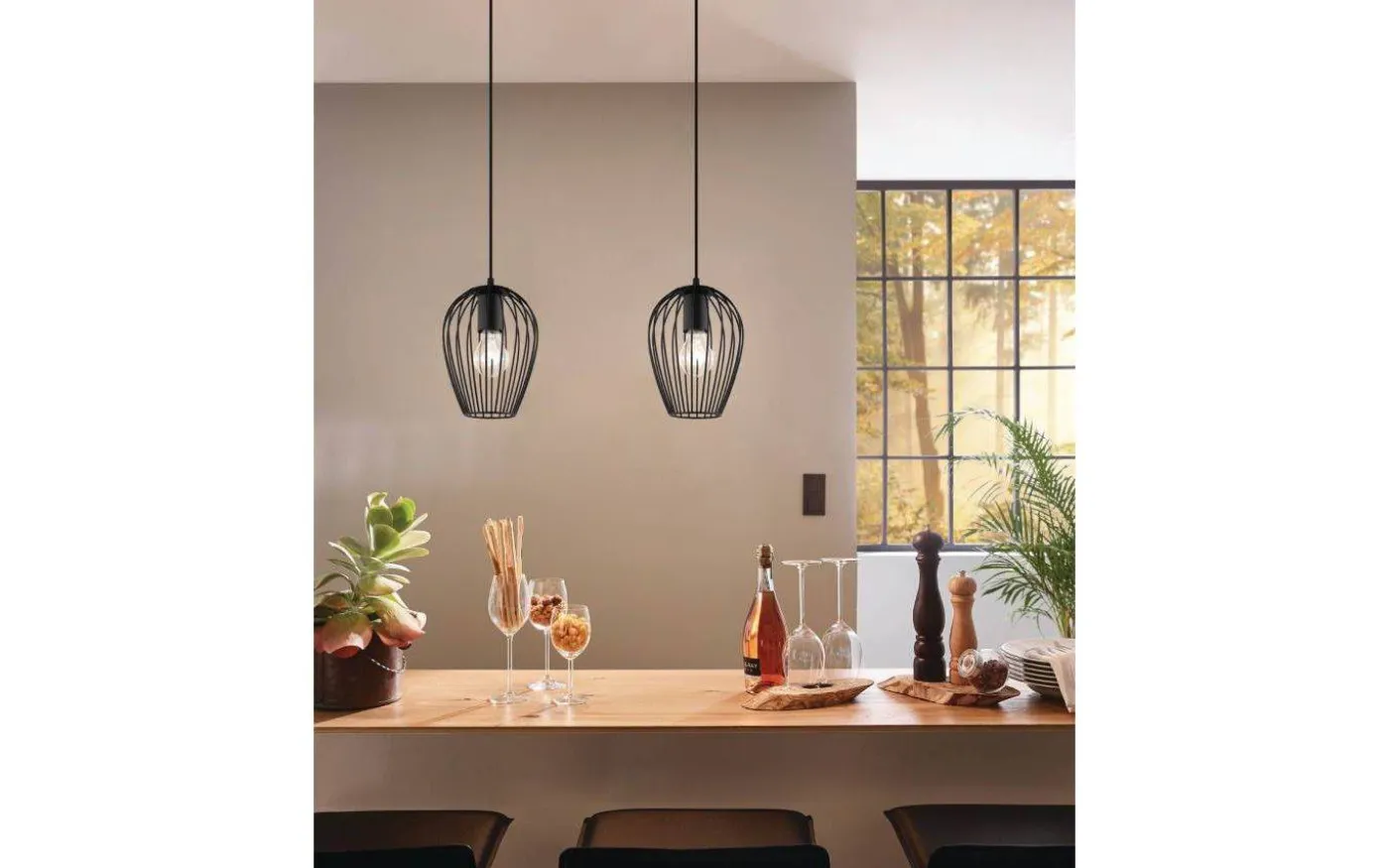 Newtown Fönsterlampa 16cm Svart