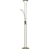 Nice Golvlampa 1,8m LED 3000K 20W+5W Stål