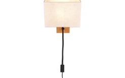 Nilam Vägglampa med läslampa 25cm LED + E27 naturträ