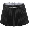 Nody Lampskärm Oval 22cm Veckad Svart