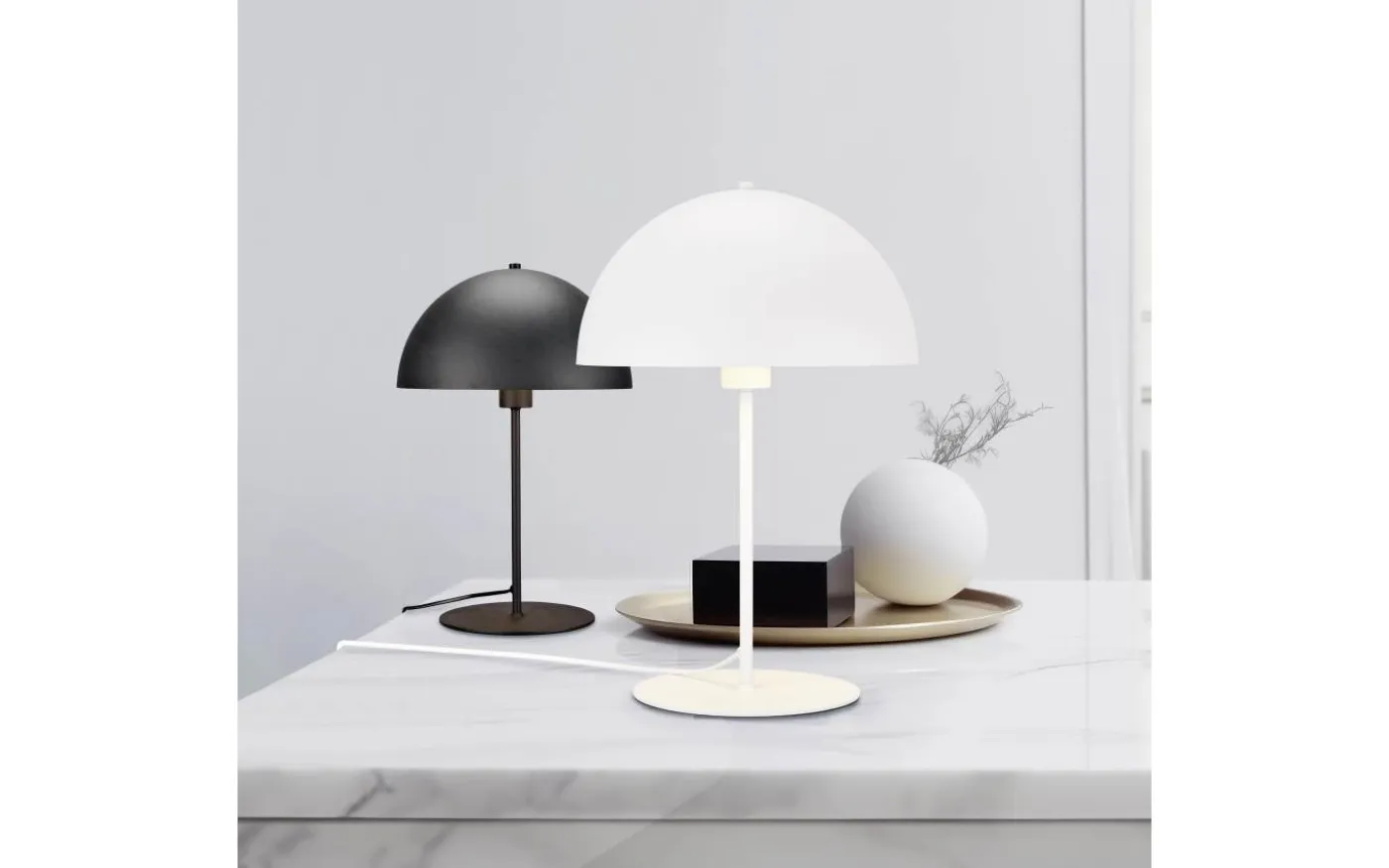 Nola Bordslampa 30cm E14 matt vit