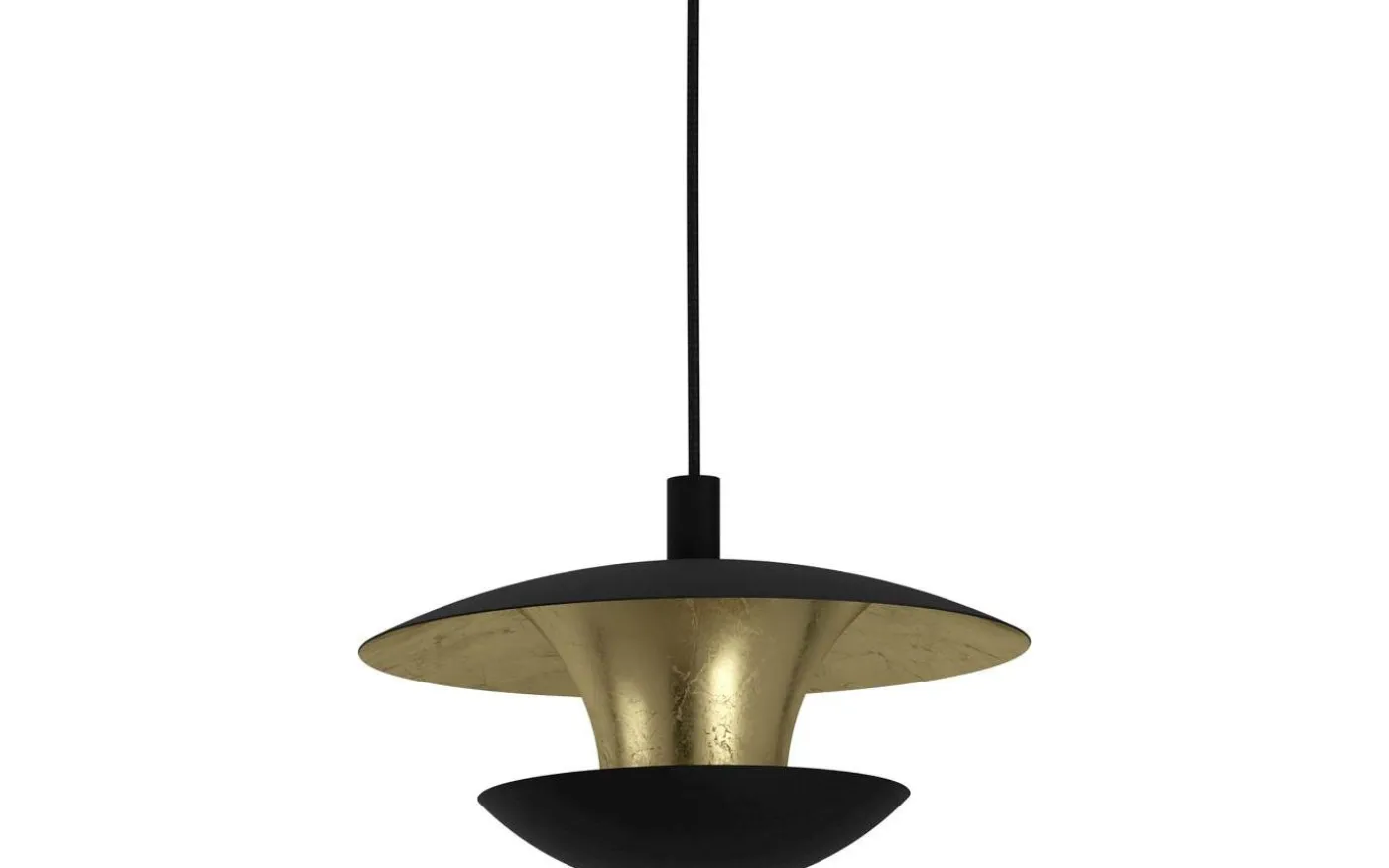 Nuvano Taklampa 99cm GU10 LED 3000K 4,5W Svart/Guld