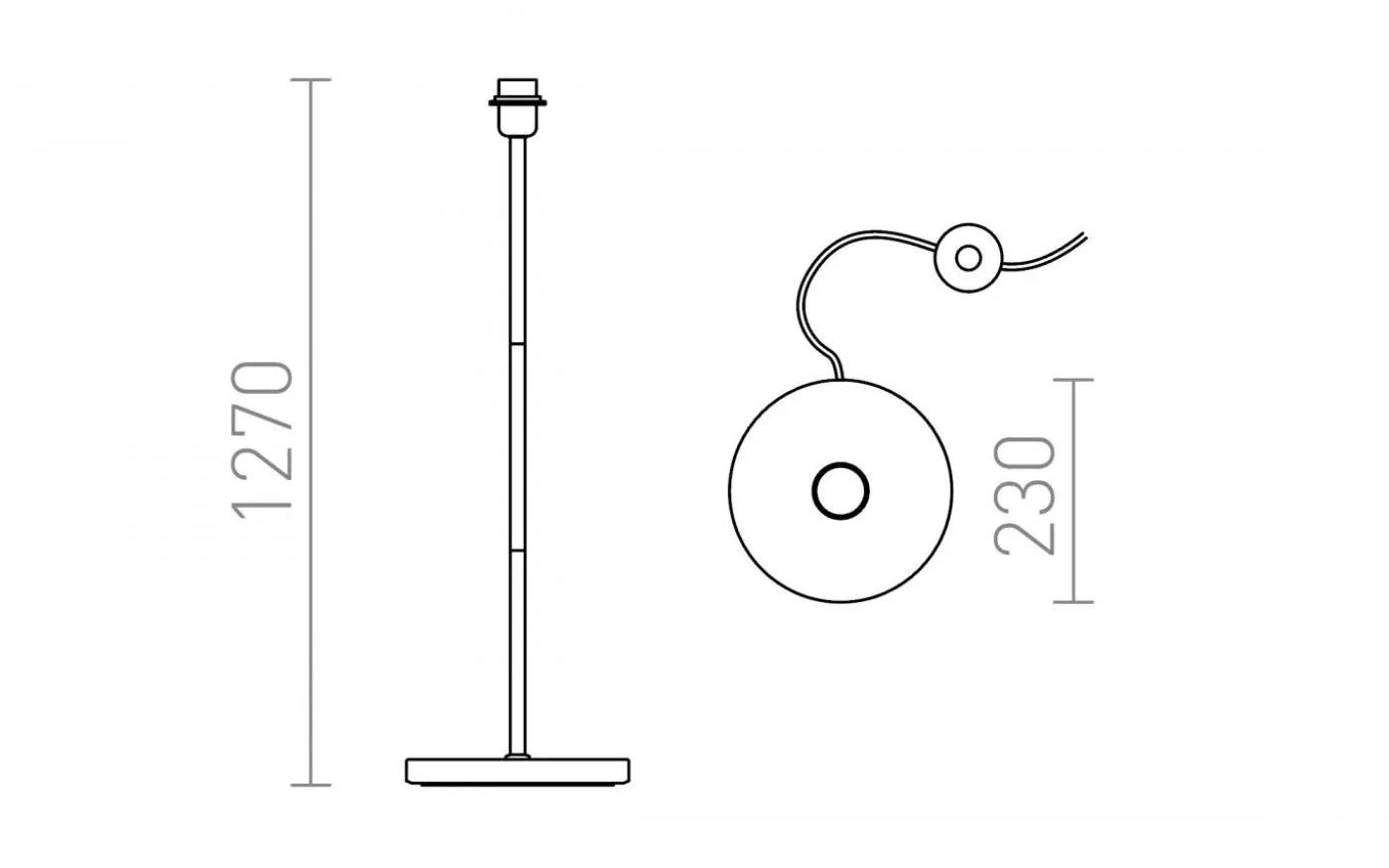 Nyc Golvfot 127cm Krom