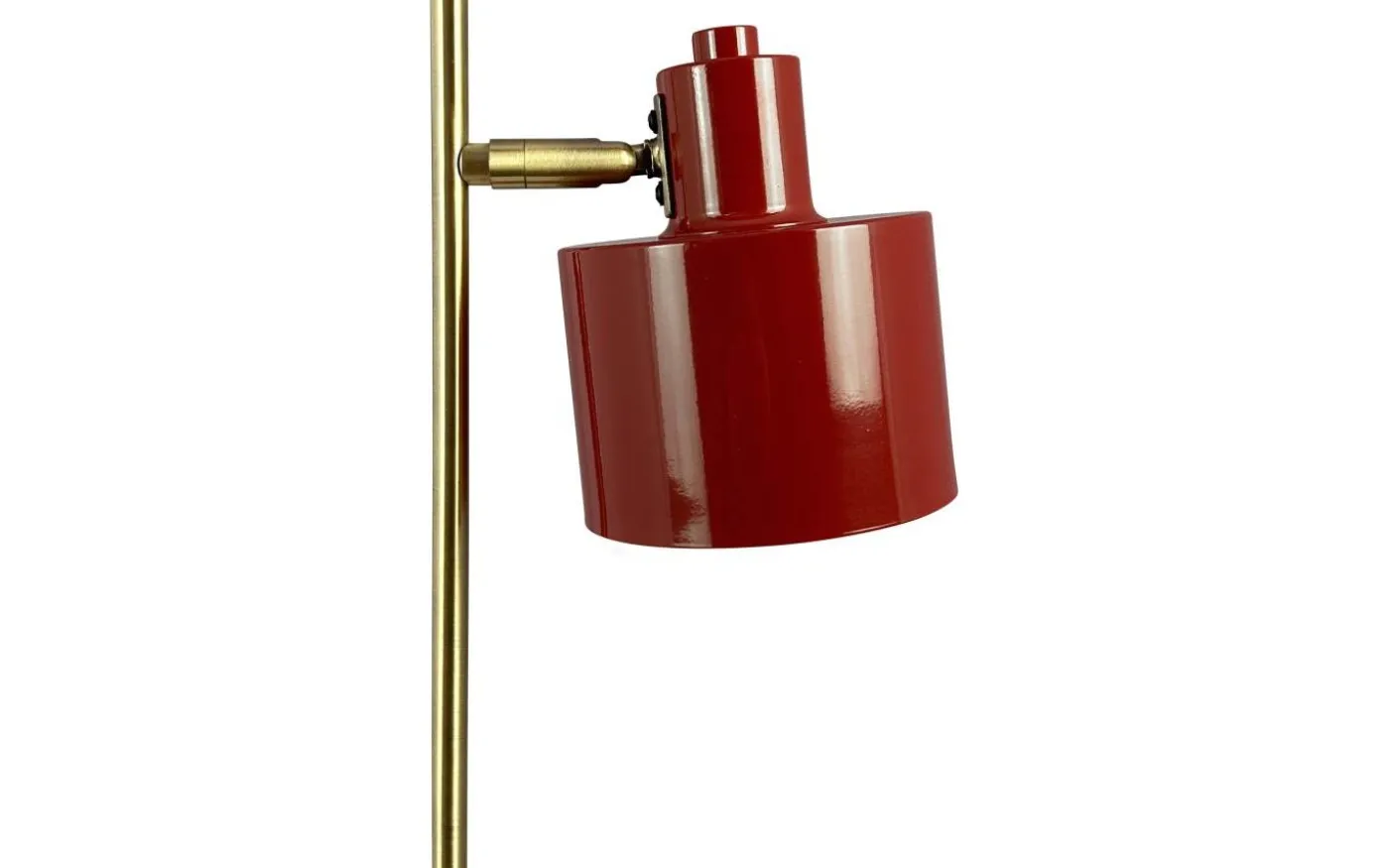 Ocean Skrivbordslampa 43cm Mörkröd/Mässing