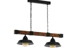 Oldbury Taklampa 86cm 2L Svart/Rustik