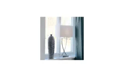 Omega Bordslampa 69cm Krom/Vit