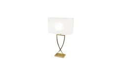 Omega Bordslampa 69cm Mässing/Vit