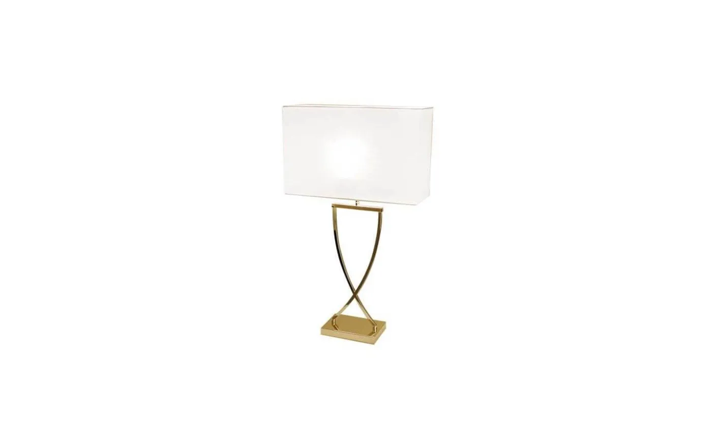 Omega Bordslampa 52cm Mässing/Vit