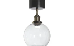Omega Plafond 20cm Svart/Mässing