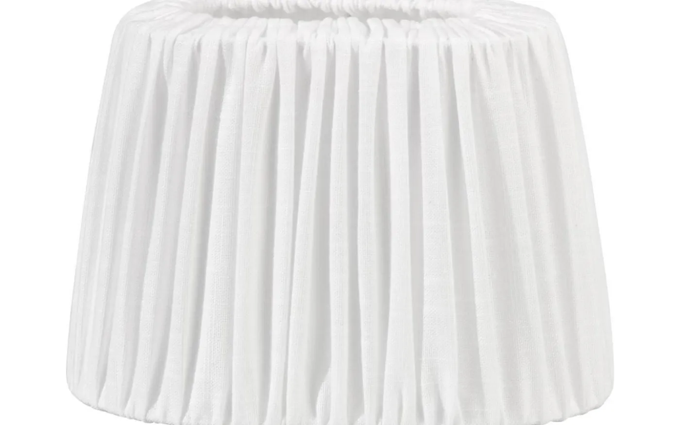 Omera Oval Lampskärm 20cm Veckad Classico Vit