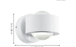 Ono 2 Vägglampa LED 3000K 2x2,5W Vit