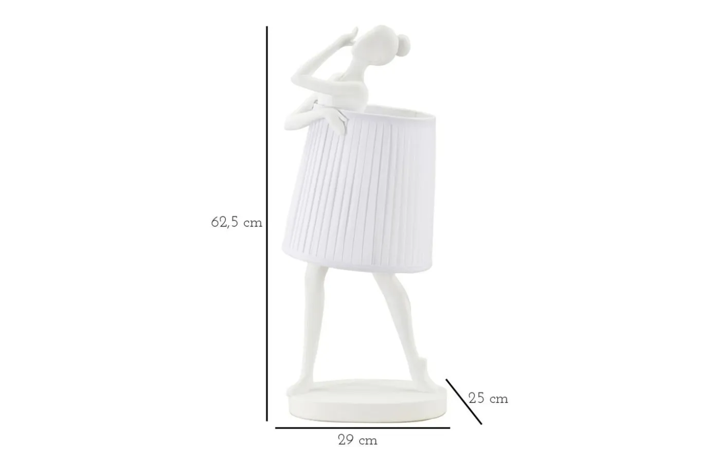 Optic Bordslampa Balett 62,5cm Vit