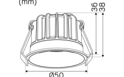 Optic Deep XS Spotlight Dim to Warm 4W Vit IP44