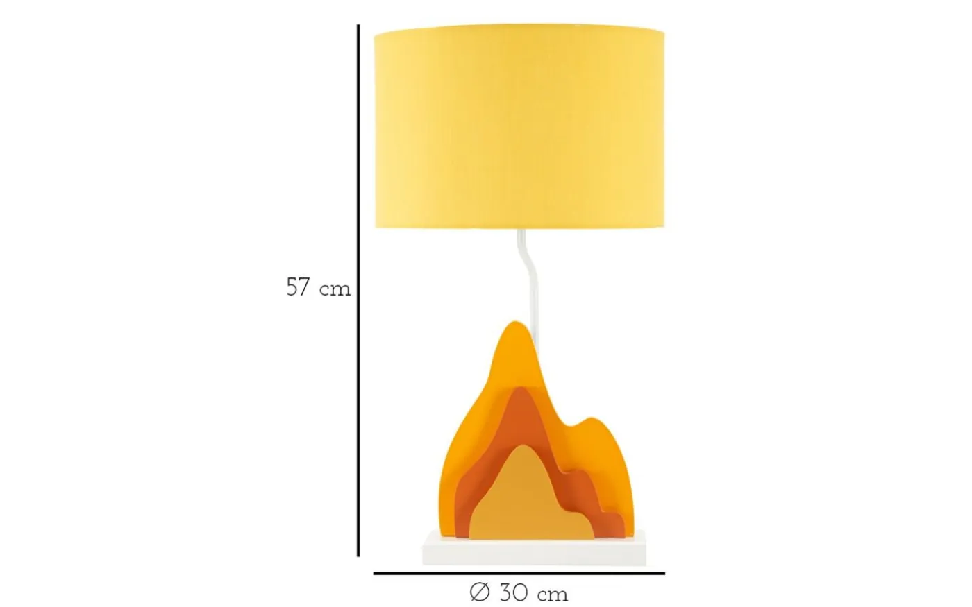 Optimo Bordslampa 57cm Gul