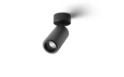 Optimus Takspotlight med Zoom 5,5cm Svart