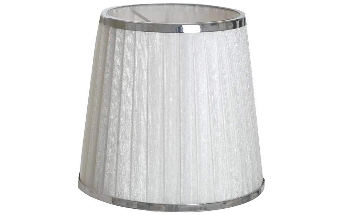 Organza Lampskärm Ø14cm Vit/Krom