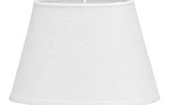 Oval Lampskärm 25cm Lin Classico Vit