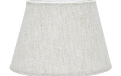 Oval Lampskärm 25cm Lin Ljusbeige