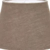 Oval Lampskärm 25cm Lin Mocka