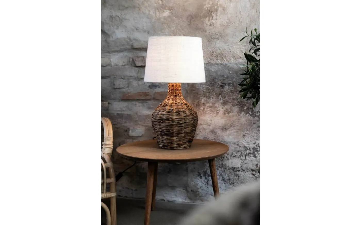 Paglia Bordslampa 58cm Vit