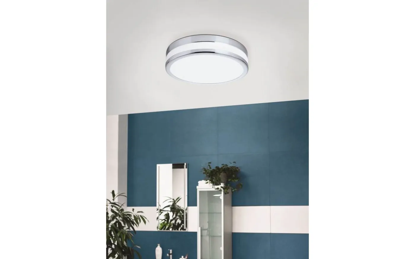 Palermo Plafond 30cm LED 3000K 24W Krom IP44