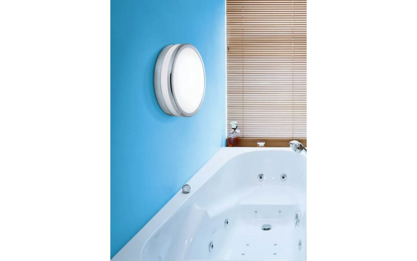 Palermo Plafond 30cm LED 3000K 24W Krom IP44