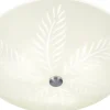 Palmblad Plafond 42cm Vit/Stål