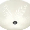 Palmblad Plafond 50cm Vit/Stål