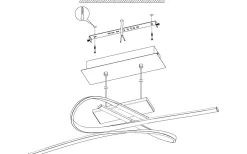 Palozza Taklampa 71cm LED 3000K 19W Roséguld