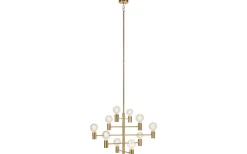 Paris Taklampa 73cm 10L Mässing