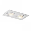 Pasadena Infälld Spotlight 2xGU10 Borstad Aluminium