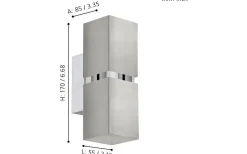 Passa Vägglampa LED 3000K 2x3W Krom/Nickel